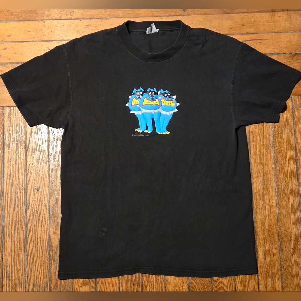 VTG 1999 Yellow Submarine Dogs Puff Print Graphic T-Shirt L